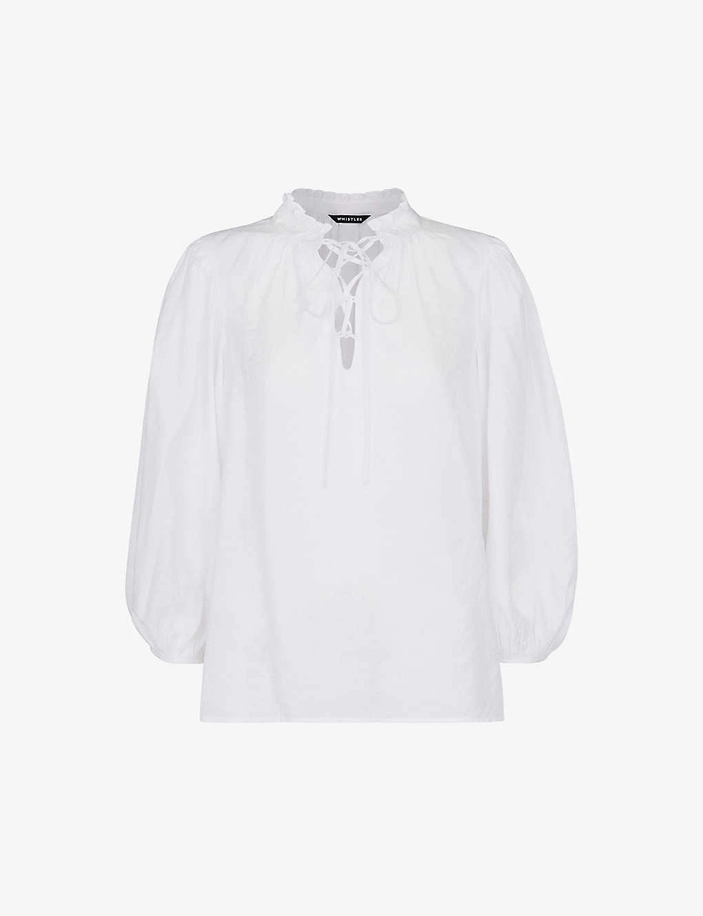 Whistles Tie-neck Relaxed-fit Woven Shirt 1 Whistles Tie-neck Relaxed-fit Woven Shirt