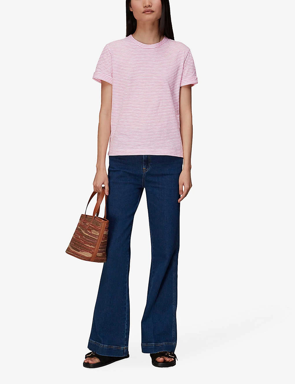 Whistles Emily Striped Cotton-jersey T-shirt 2 Whistles Emily Striped Cotton-jersey T-shirt - Image 2