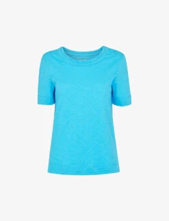 Whistles Rosa Double-trim Cotton-jersey T-shirt