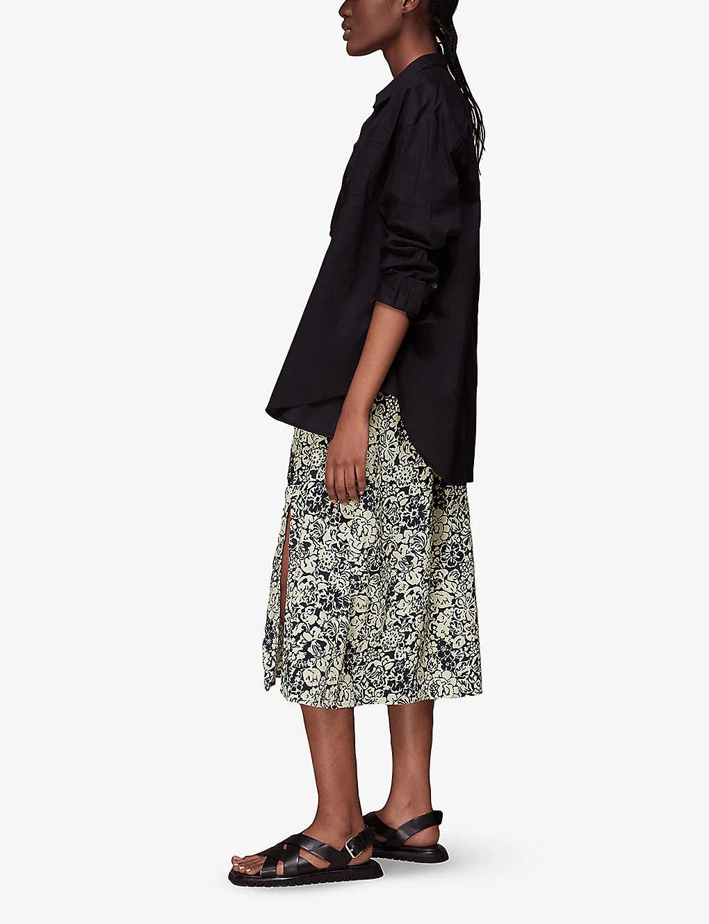 Whistles Floral-print Woven Midi Skirt 2 Whistles Floral-print Woven Midi Skirt - Image 2
