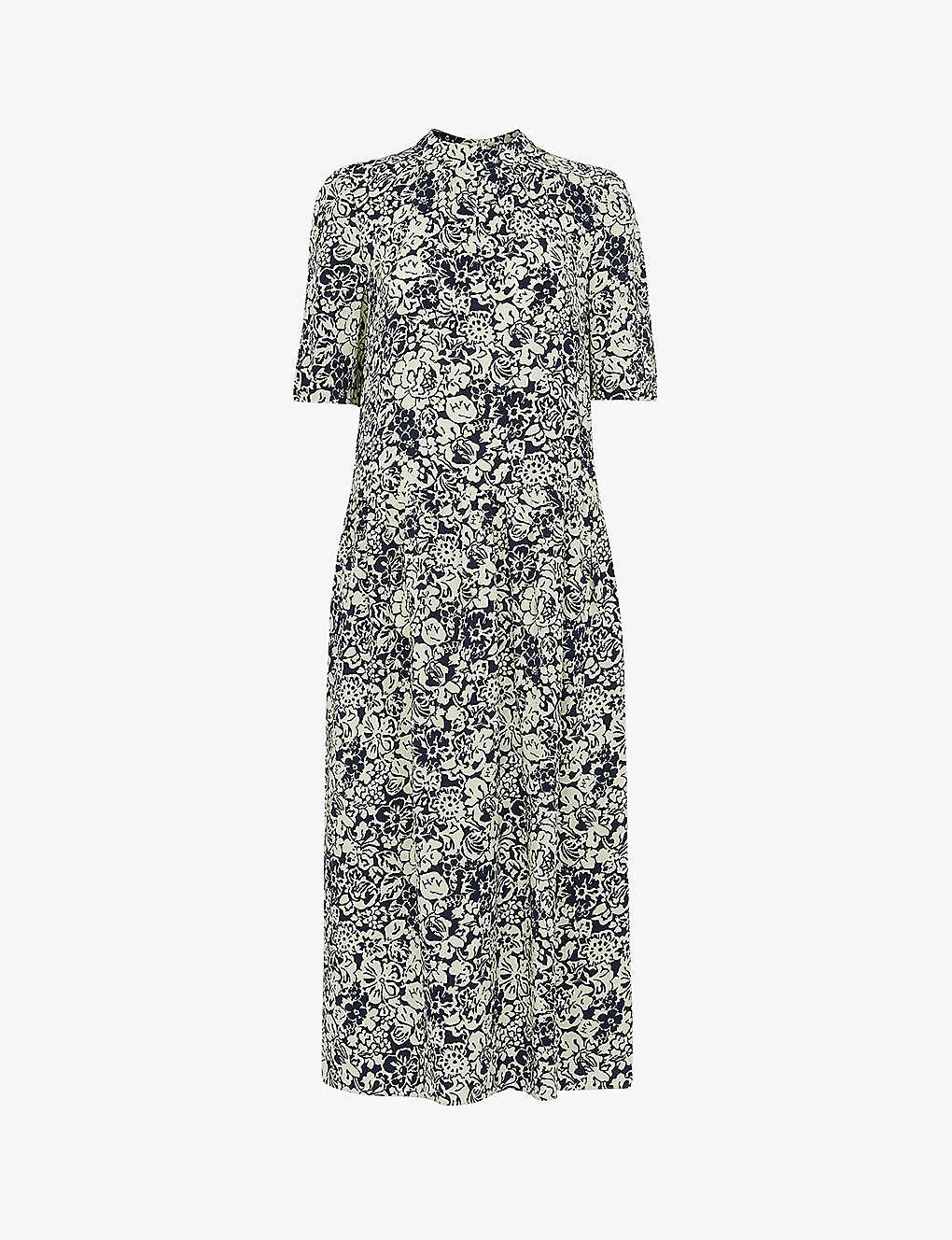 Whistles Floral-print Woven Midi Dress 1 Whistles Floral-print Woven Midi Dress