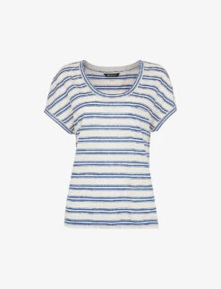 Whistles Striped Linen T-shirt