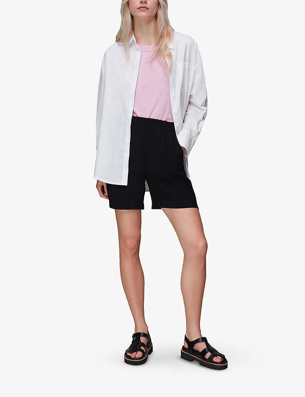 Whistles Rosa Double-trim Cotton-jersey T-shirt 2 Whistles Rosa Double-trim Cotton-jersey T-shirt - Image 2