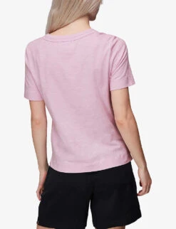 Whistles Rosa Double-trim Cotton-jersey T-shirt 7 Whistles Rosa Double-trim Cotton-jersey T-shirt -The Fashion Shop R03933338 LILAC ALT03