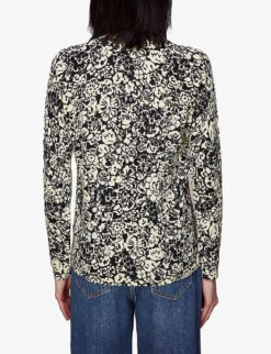Whistles Graphic Floral-print Cotton-knit Jumper -The Fashion Shop R03934122 MULTICOLOURED ALT03