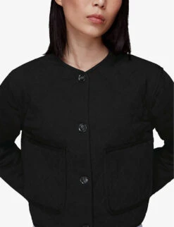 Whistles Cynthia Quilted Cotton Jacket 9 Whistles Cynthia Quilted Cotton Jacket -The Fashion Shop R03934123 BLACK ALT04