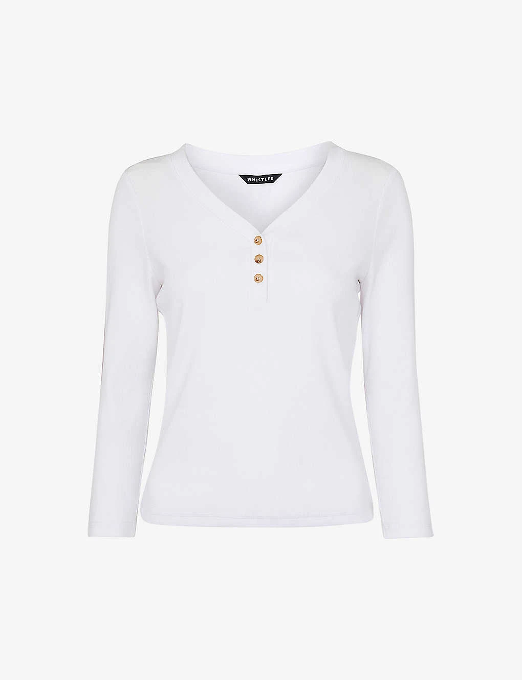 Whistles Paiton Ribbed Stretch-cotton Top 1 Whistles Paiton Ribbed Stretch-cotton Top