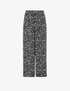 Whistles Abstract Smudge Graphic-print Woven Trousers