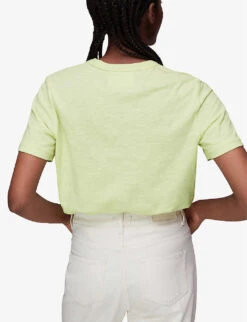Whistles Emily Relaxed-fit Cotton T-shirt 7 Whistles Emily Relaxed-fit Cotton T-shirt -The Fashion Shop R03937286 LIME ALT03