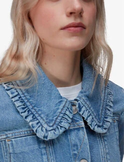 Whistles Frill-collar Denim Jacket 9 Whistles Frill-collar Denim Jacket -The Fashion Shop R03937987 BLUE ALT04