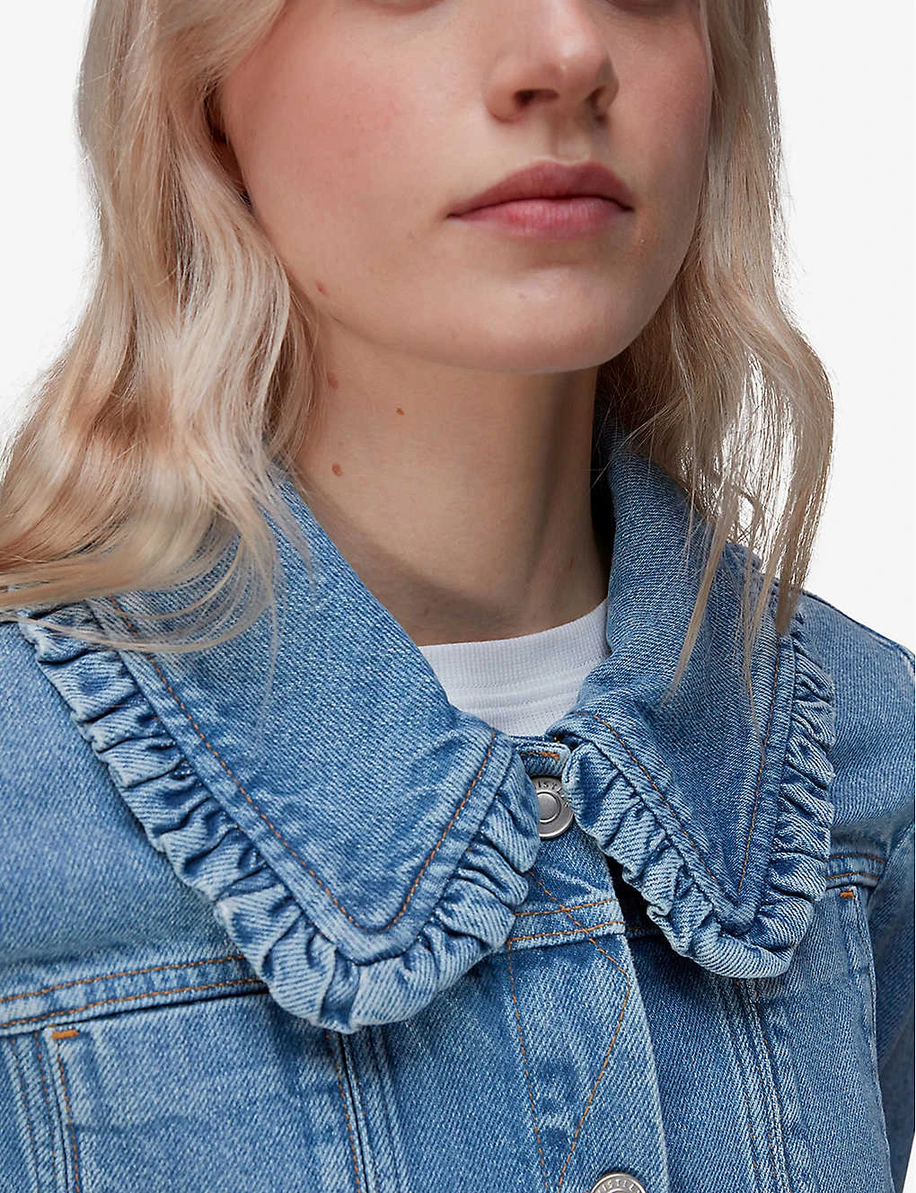Whistles Frill-collar Denim Jacket 5 Whistles Frill-collar Denim Jacket - Image 5