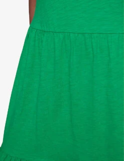 Whistles Tiered Organic-cotton Jersey Midi Dress 9 Whistles Tiered Organic-cotton Jersey Midi Dress -The Fashion Shop R03937989 GREEN ALT04
