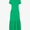 Whistles Tiered Organic-cotton Jersey Midi Dress