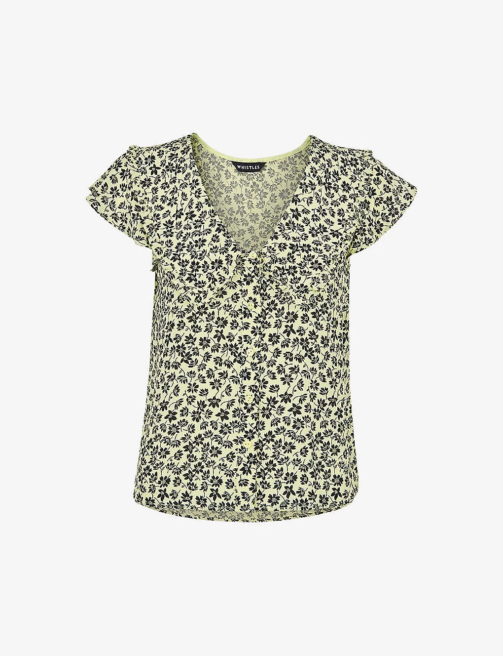Whistles Buttercup Floral-print Oversized-collar Woven Top 1 Whistles Buttercup Floral-print Oversized-collar Woven Top
