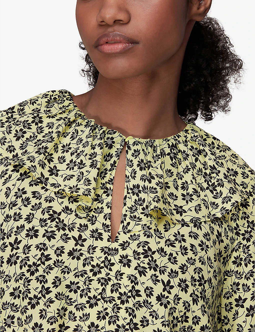 Whistles Floral-print Frill-collar Woven Dress 5 Whistles Floral-print Frill-collar Woven Dress - Image 5