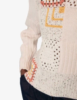 Whistles Patchwork Regular-fit Cotton Jumper 10 Whistles Patchwork Regular-fit Cotton Jumper -The Fashion Shop R03939553 MULTICOLOURED ALT04