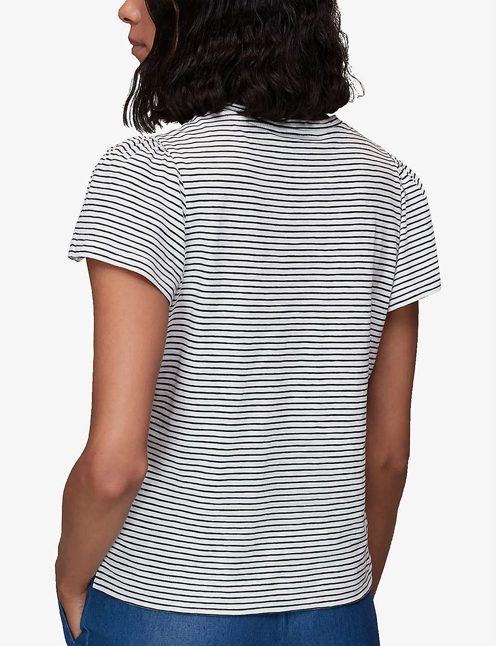Whistles Striped Frill-sleeve Cotton-jersey T-shirt 4 Whistles Striped Frill-sleeve Cotton-jersey T-shirt - Image 4
