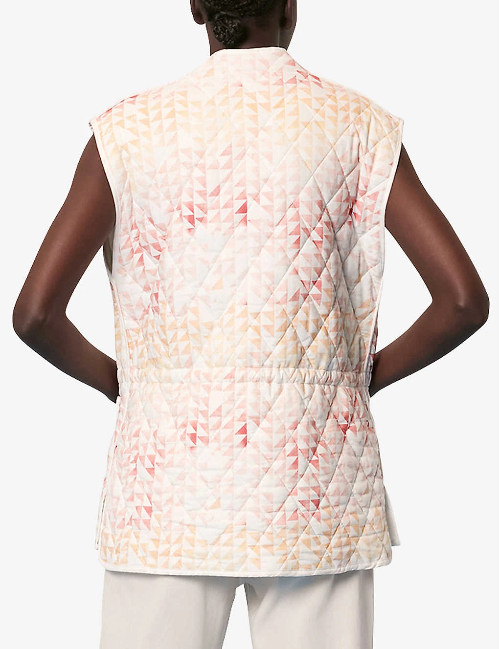 Whistles Hexagon-print Cotton Gilet 4 Whistles Hexagon-print Cotton Gilet - Image 4