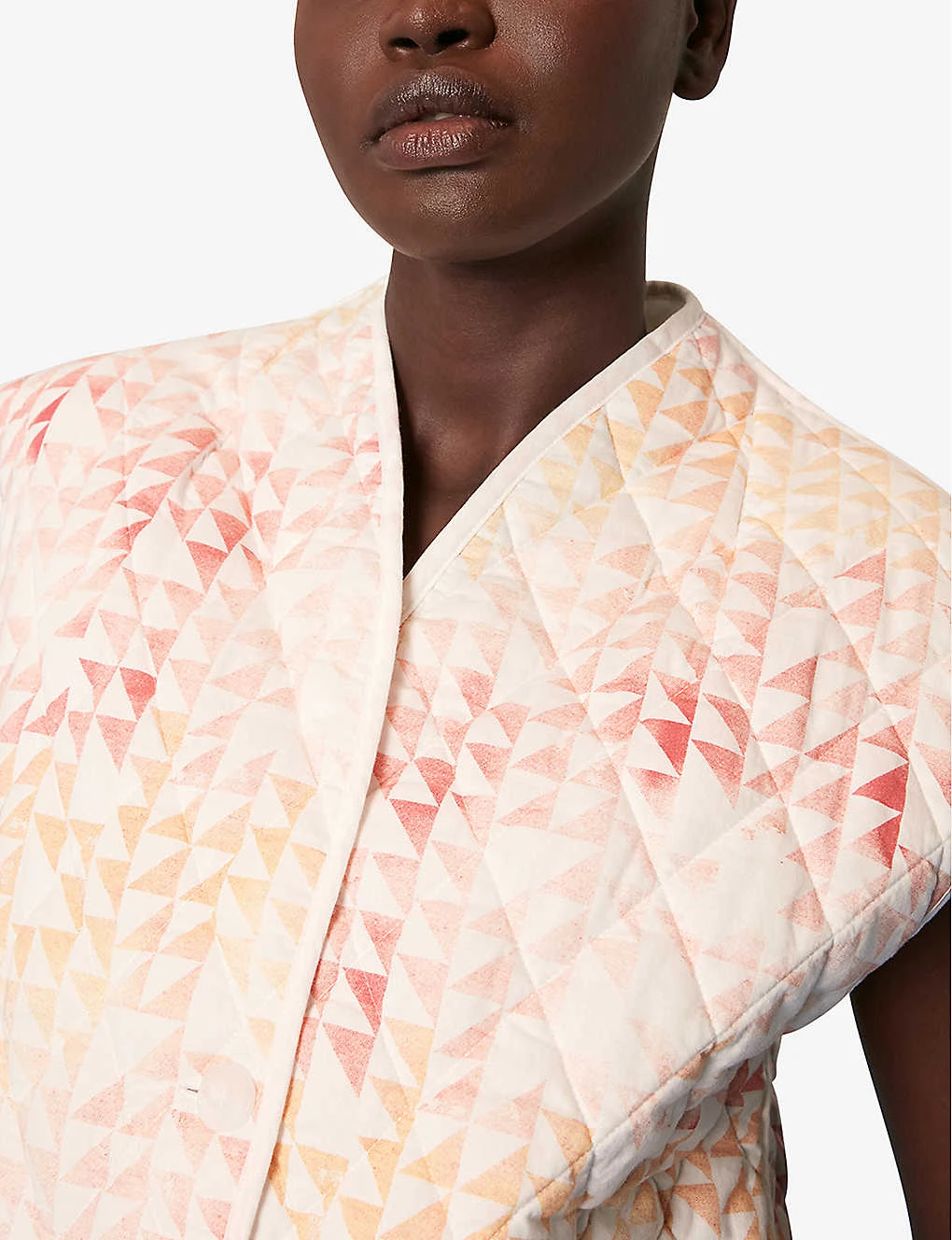 Whistles Hexagon-print Cotton Gilet 5 Whistles Hexagon-print Cotton Gilet - Image 5