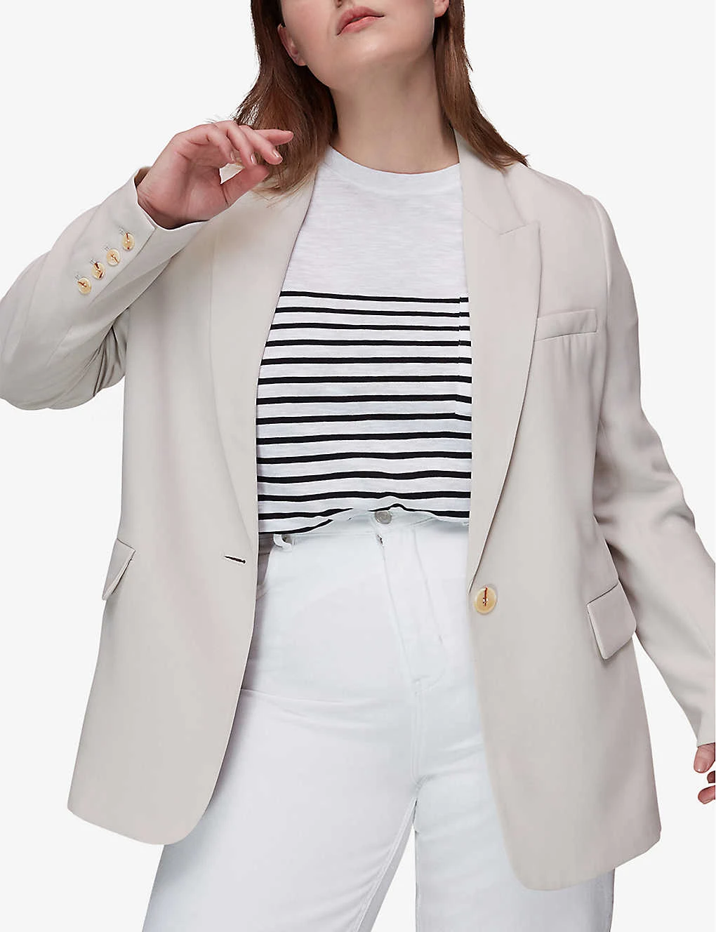 Whistles Boyfriend Relaxed-fit Recycled Polyester-blend Blazer 2 Whistles Boyfriend Relaxed-fit Recycled Polyester-blend Blazer - Image 2