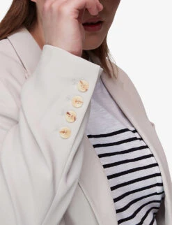 Whistles Boyfriend Relaxed-fit Recycled Polyester-blend Blazer 9 Whistles Boyfriend Relaxed-fit Recycled Polyester-blend Blazer -The Fashion Shop R03939565 CREAM ALT04