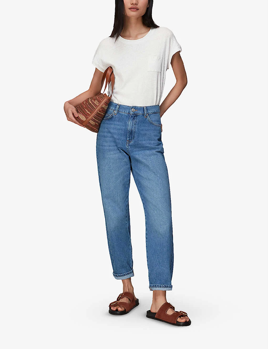 Whistles Ember Cotton-linen Blend T-shirt 2 Whistles Ember Cotton-linen Blend T-shirt - Image 2