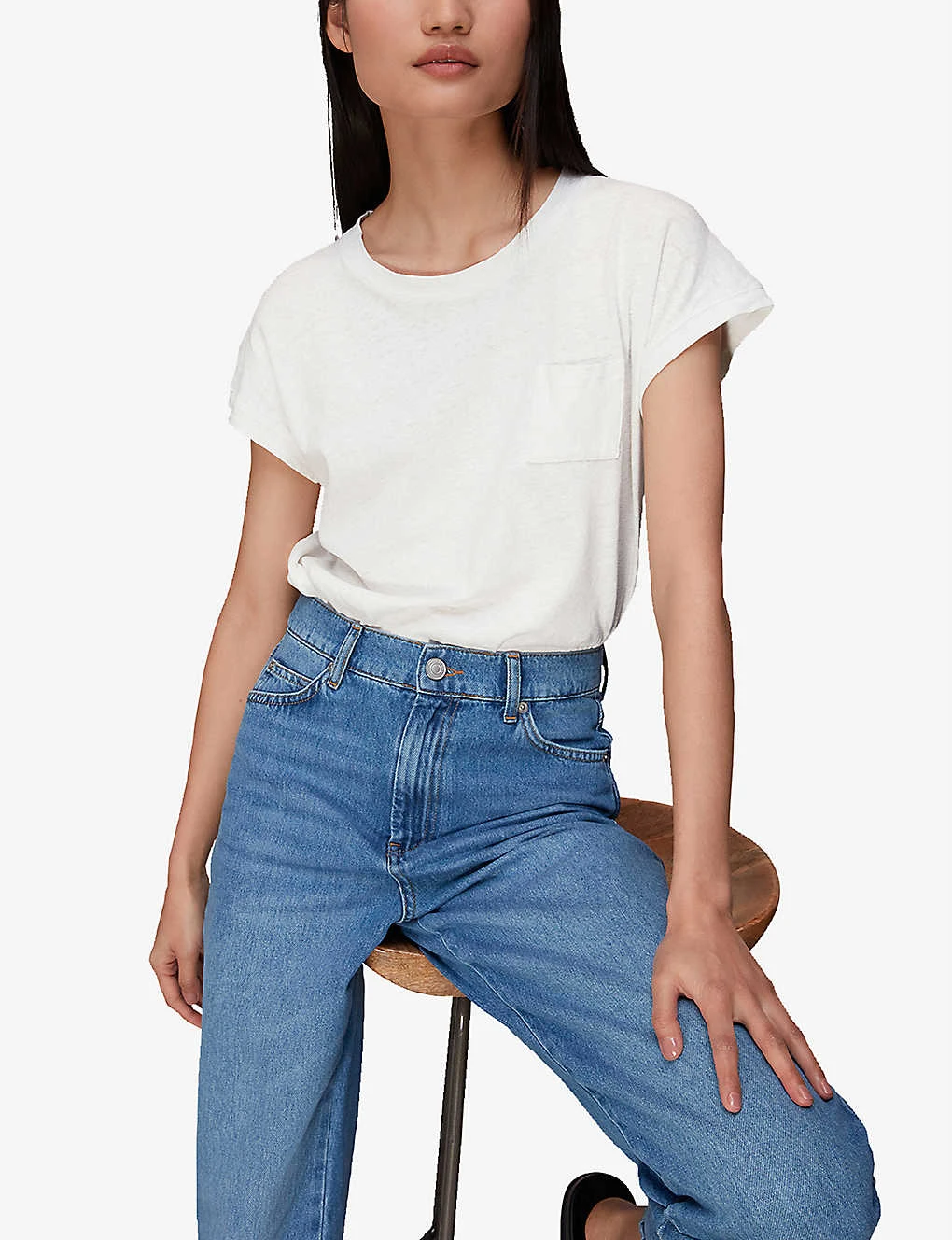 Whistles Ember Cotton-linen Blend T-shirt 5 Whistles Ember Cotton-linen Blend T-shirt - Image 5