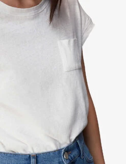 Whistles Ember Cotton-linen Blend T-shirt 11 Whistles Ember Cotton-linen Blend T-shirt -The Fashion Shop R03939569 WHITE ALT05