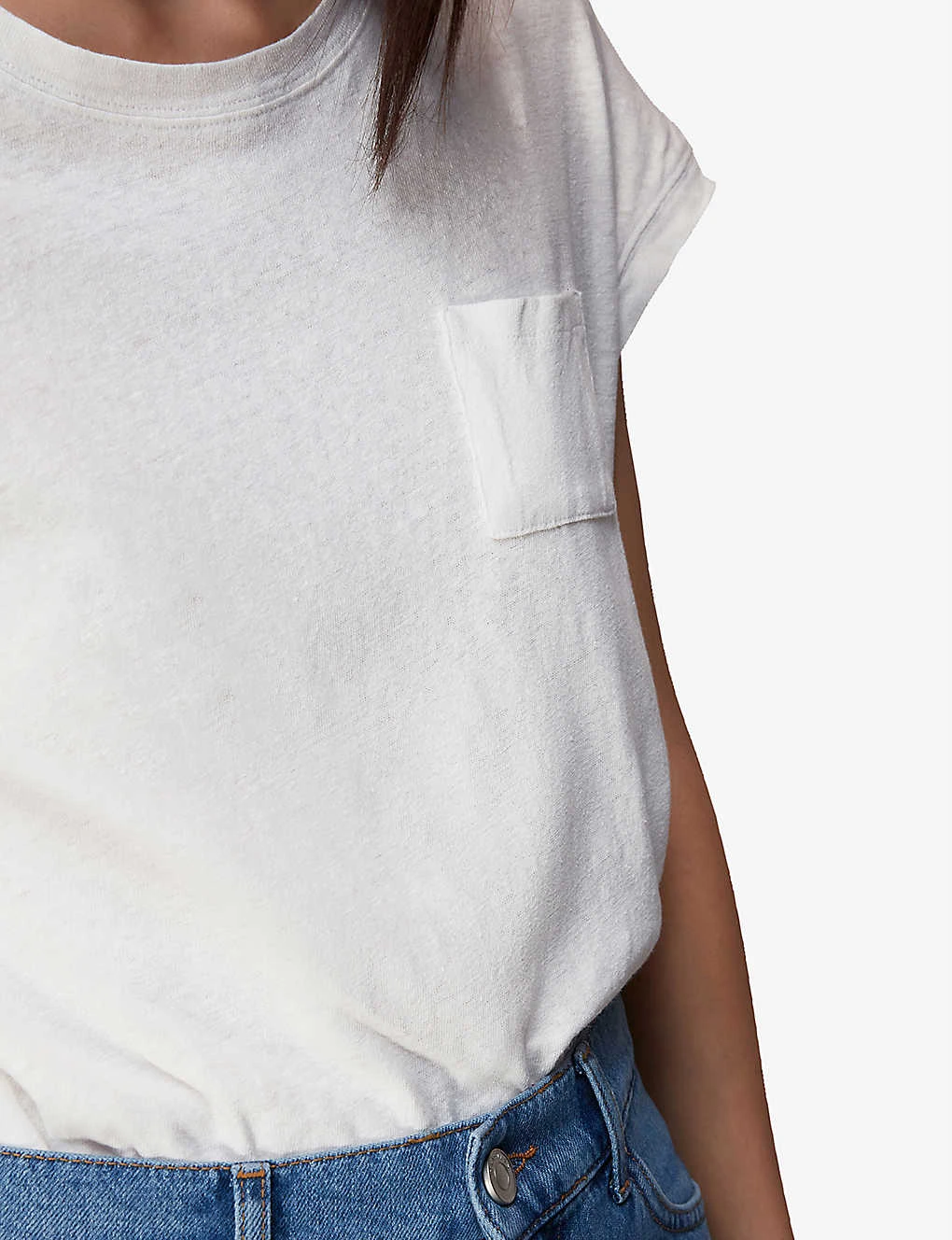 Whistles Ember Cotton-linen Blend T-shirt 6 Whistles Ember Cotton-linen Blend T-shirt - Image 6