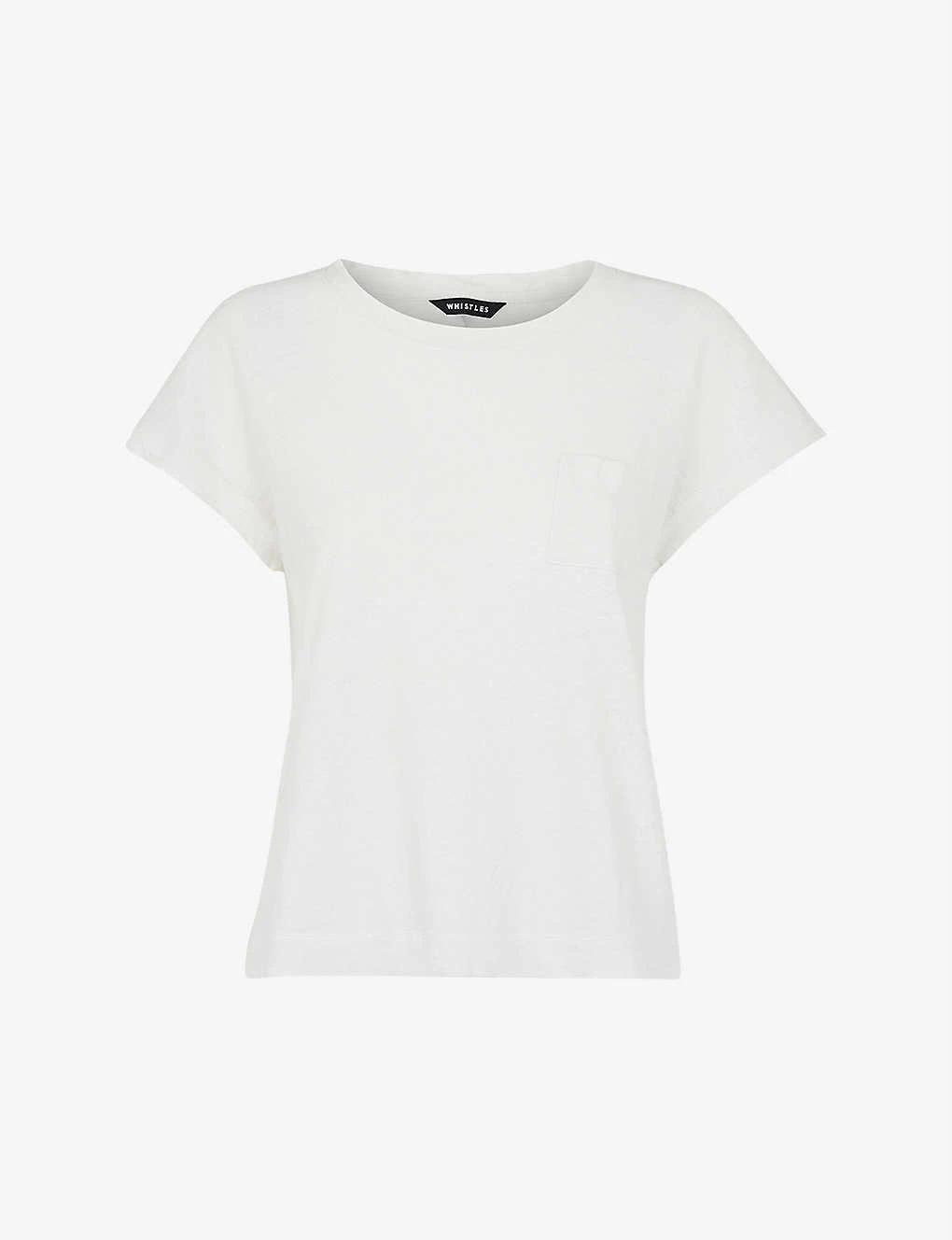 Whistles Ember Cotton-linen Blend T-shirt 1 Whistles Ember Cotton-linen Blend T-shirt
