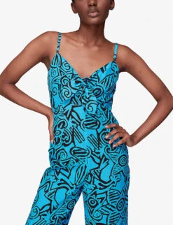 Whistles Starflower Floral-print Tied-front Woven Jumpsuit 9 Whistles Starflower Floral-print Tied-front Woven Jumpsuit -The Fashion Shop R03941527 MULTICOLOURED ALT04