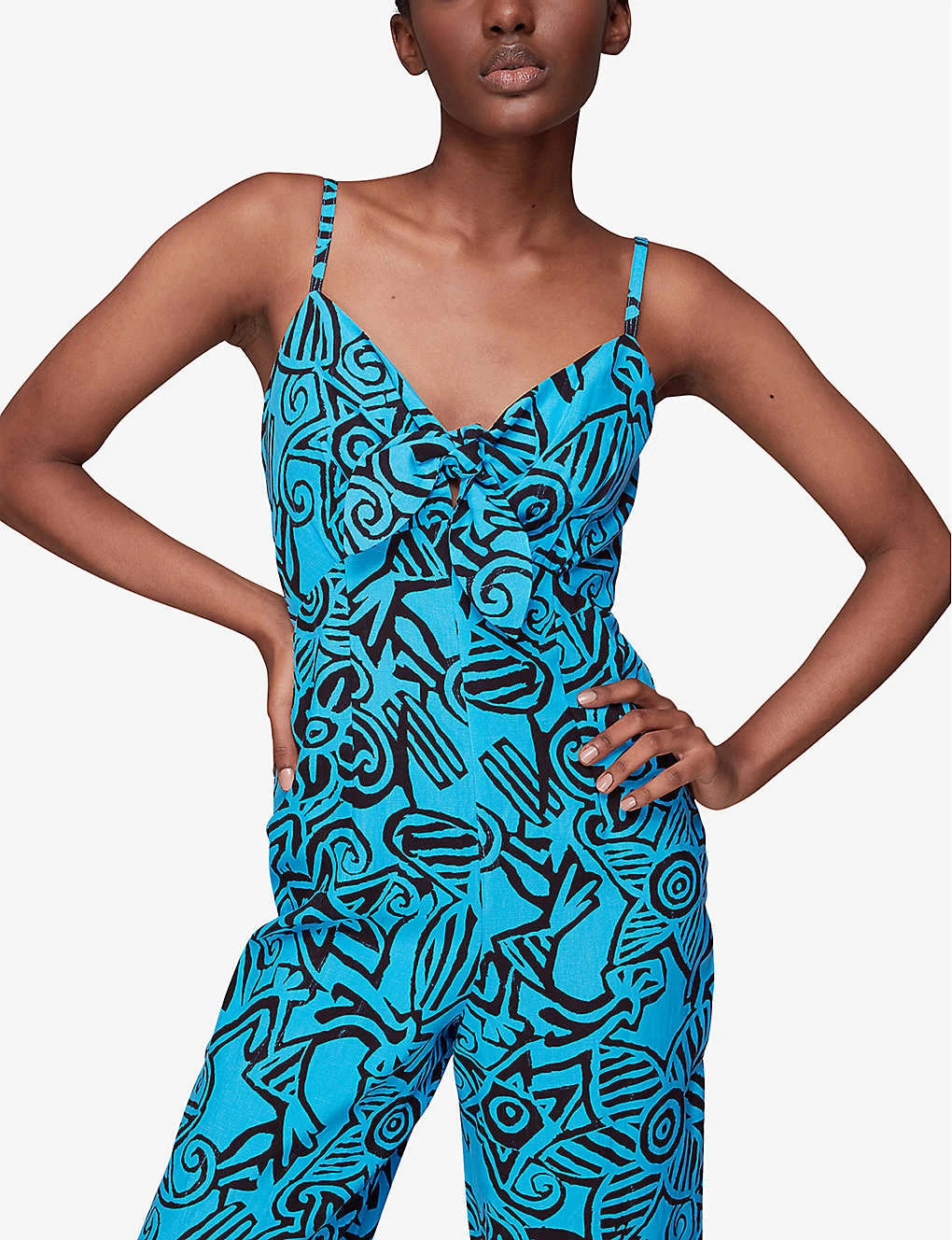 Whistles Starflower Floral-print Tied-front Woven Jumpsuit 5 Whistles Starflower Floral-print Tied-front Woven Jumpsuit - Image 5