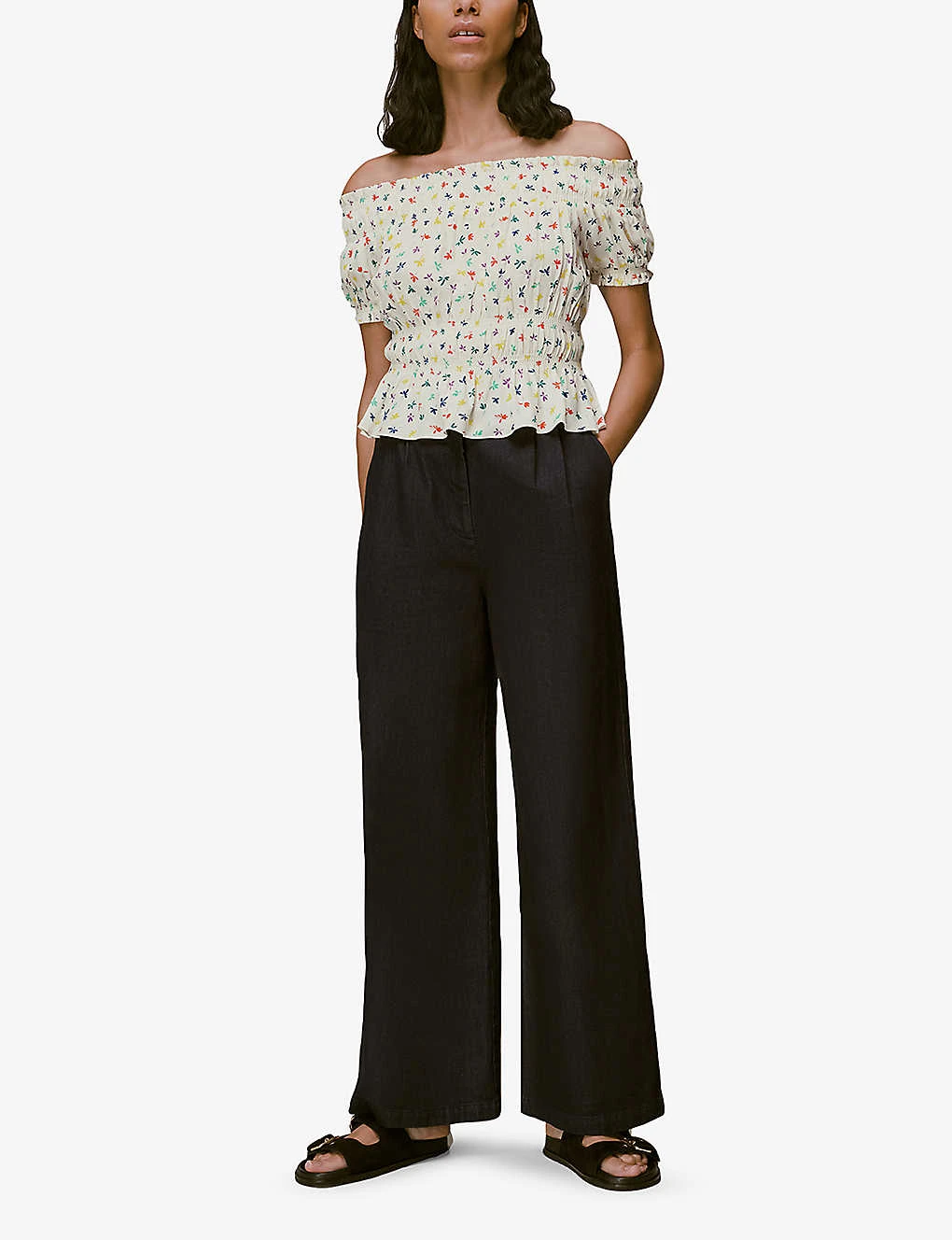 Whistles Dancing Floral-print Woven Bardot Top 2 Whistles Dancing Floral-print Woven Bardot Top - Image 2