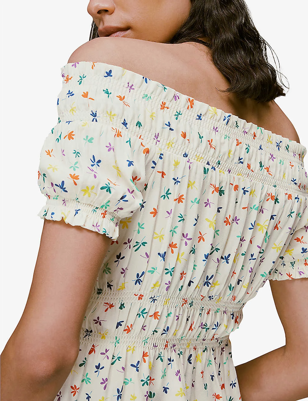 Whistles Dancing Floral-print Woven Bardot Top 5 Whistles Dancing Floral-print Woven Bardot Top - Image 5