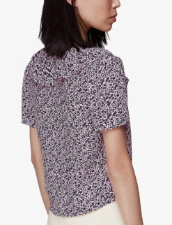 Whistles Floral-print Frilled Crepe Blouse 7 Whistles Floral-print Frilled Crepe Blouse -The Fashion Shop R03942295 MULTICOLOURED ALT03