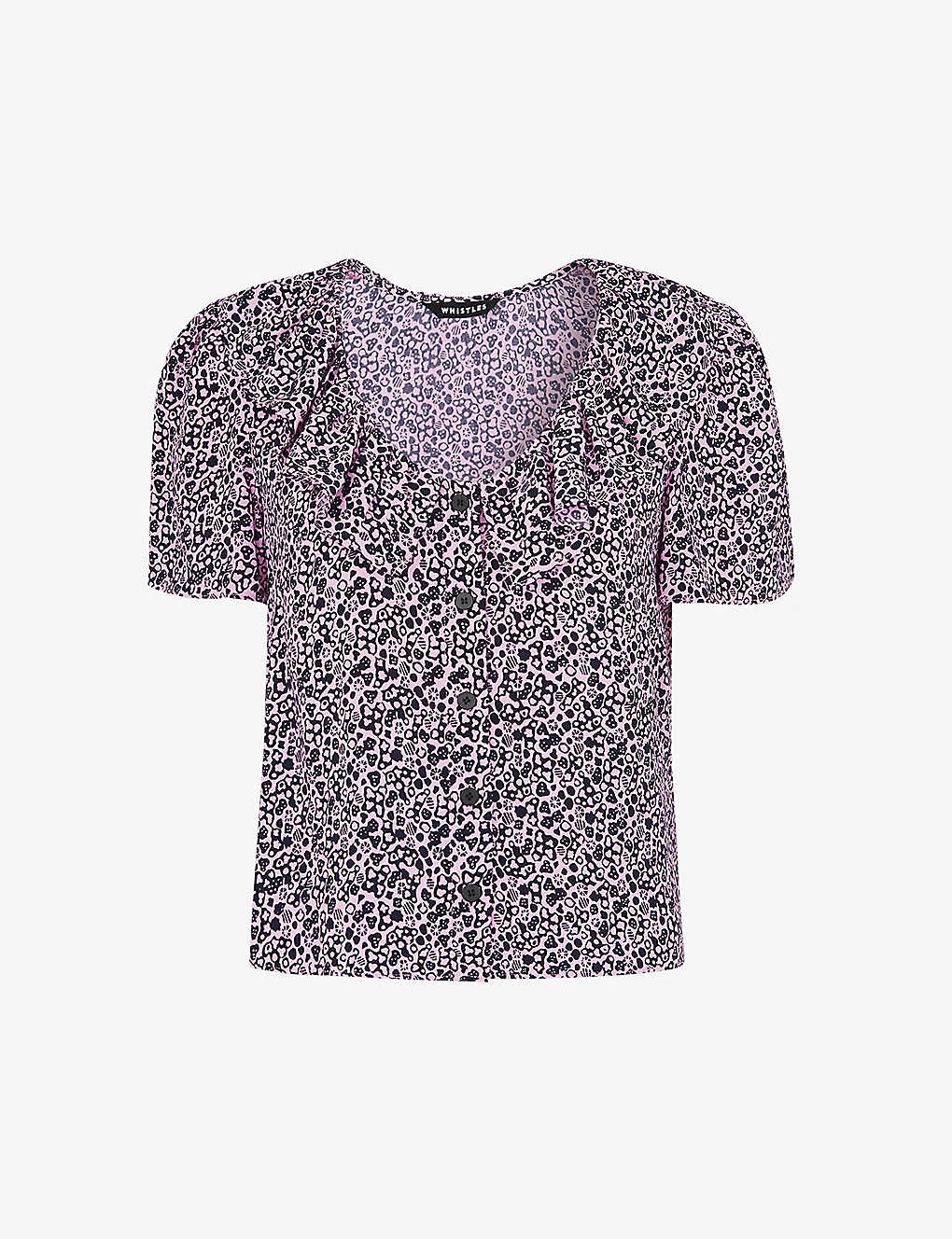 Whistles Floral-print Frilled Crepe Blouse 1 Whistles Floral-print Frilled Crepe Blouse