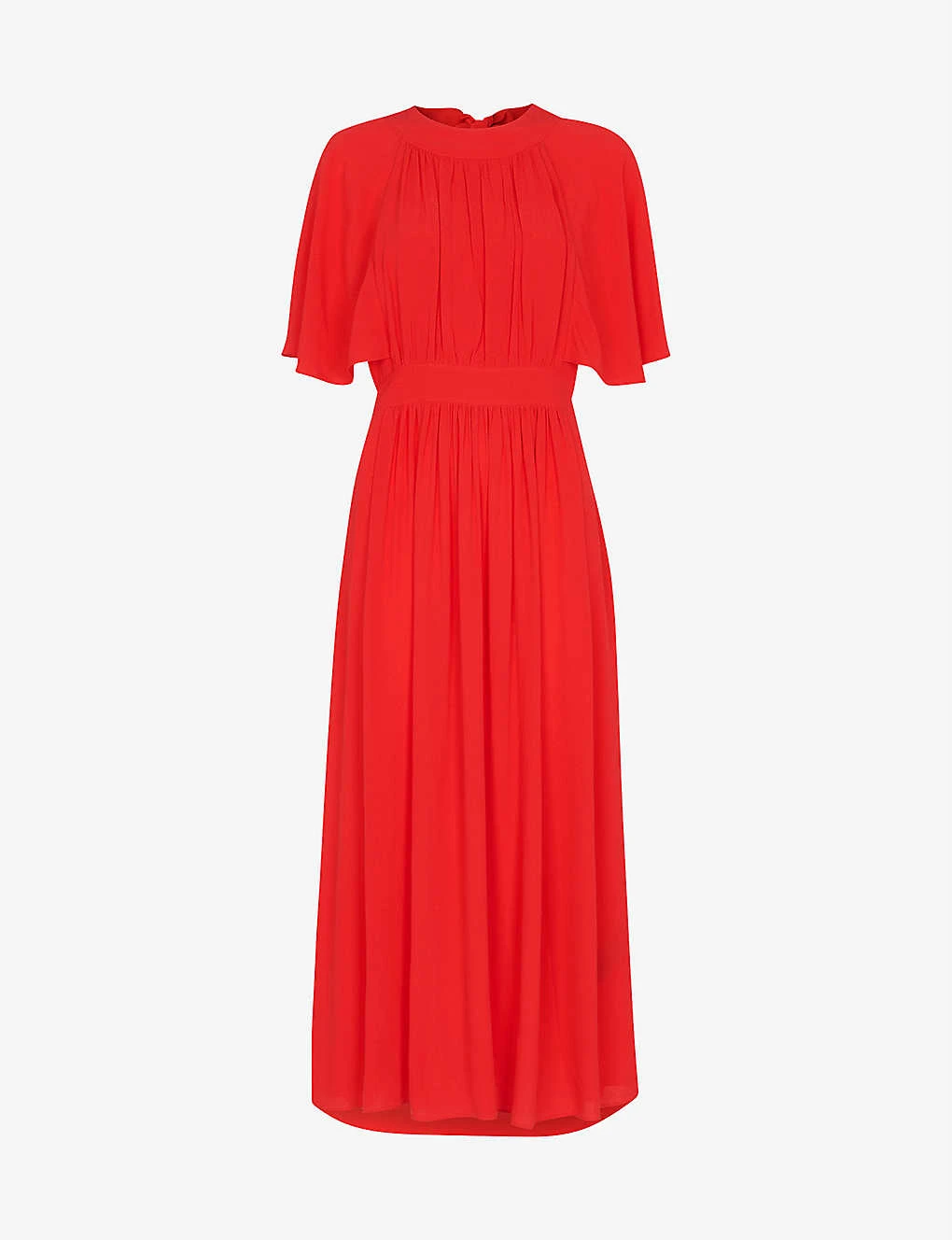Whistles Amelia Cape-sleeved Crepe Maxi Dress 1 Whistles Amelia Cape-sleeved Crepe Maxi Dress