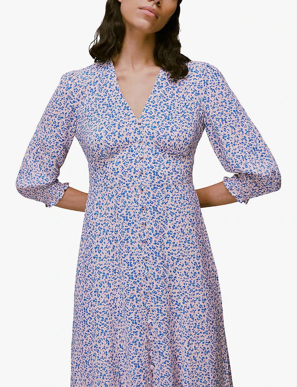 Whistles Floral-print Crepe Midi Dress 5 Whistles Floral-print Crepe Midi Dress - Image 5