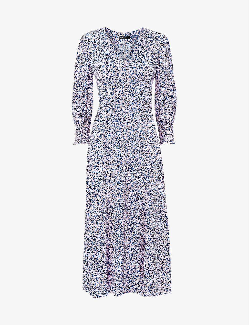 Whistles Floral-print Crepe Midi Dress 1 Whistles Floral-print Crepe Midi Dress