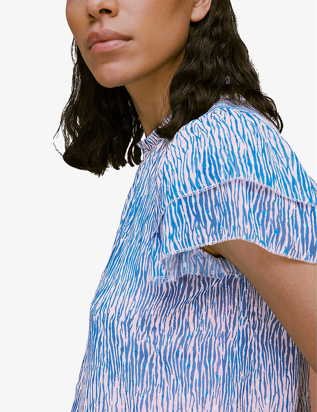 Whistles Dobby Tiger-print Recycled-polyester Blouse 5 Whistles Dobby Tiger-print Recycled-polyester Blouse - Image 5