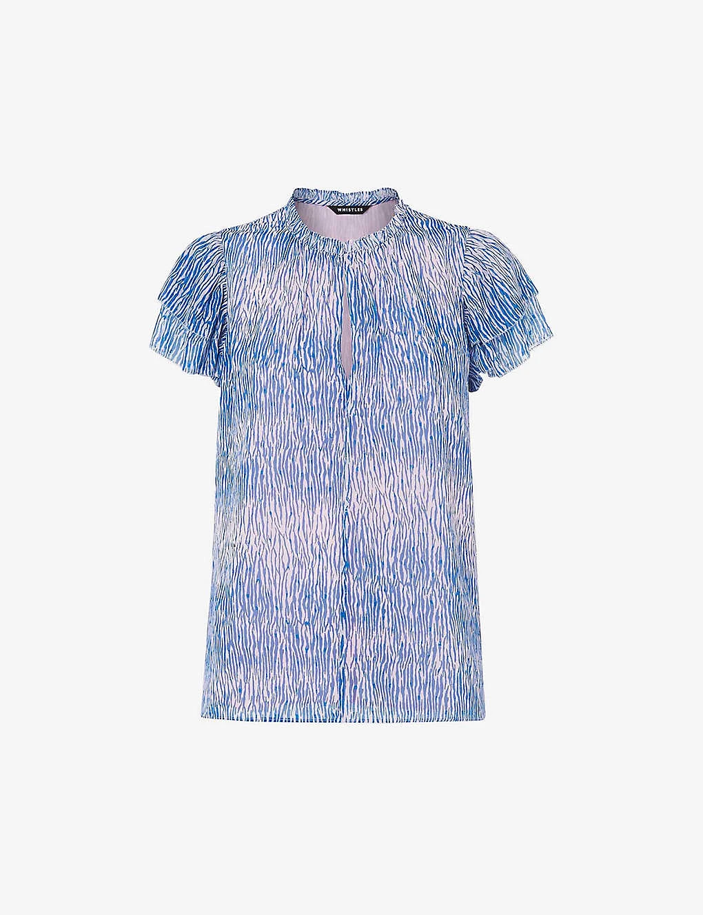 Whistles Dobby Tiger-print Recycled-polyester Blouse 1 Whistles Dobby Tiger-print Recycled-polyester Blouse