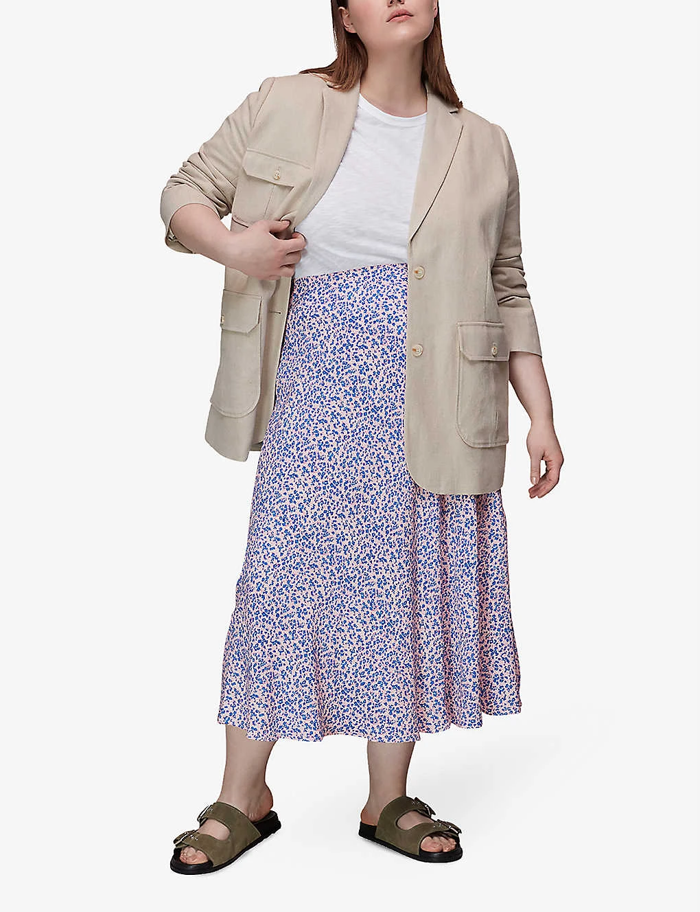 Whistles Floral-print Crepe Midi Skirt 2 Whistles Floral-print Crepe Midi Skirt - Image 2