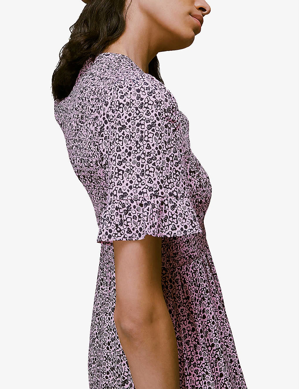 Whistles Aria Floral-print Crepe Midi Dress 5 Whistles Aria Floral-print Crepe Midi Dress - Image 5