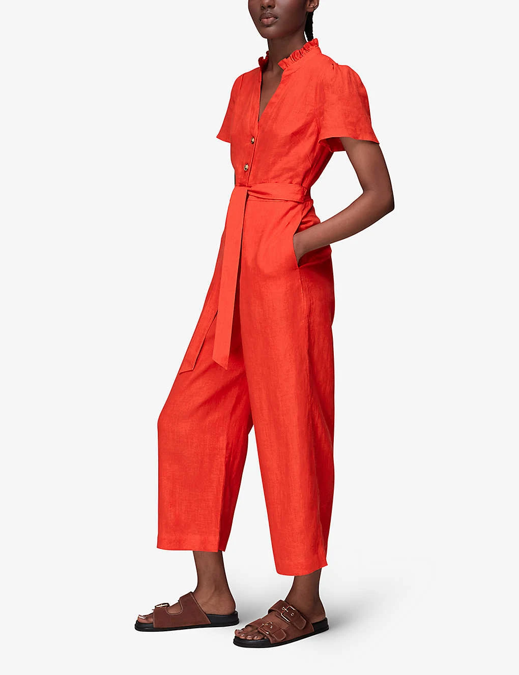 Whistles Emmie Relaxed-fit Linen Jumpsuit 2 Whistles Emmie Relaxed-fit Linen Jumpsuit - Image 2