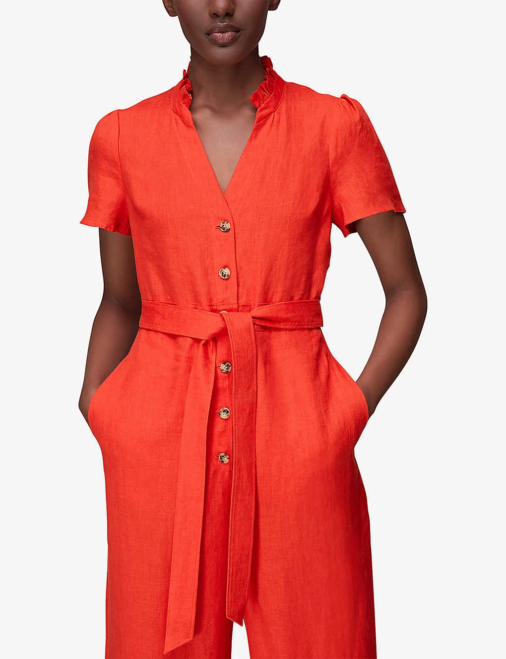 Whistles Emmie Relaxed-fit Linen Jumpsuit 3 Whistles Emmie Relaxed-fit Linen Jumpsuit - Image 3