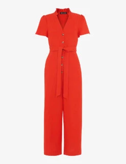 Whistles Emmie Relaxed-fit Linen Jumpsuit