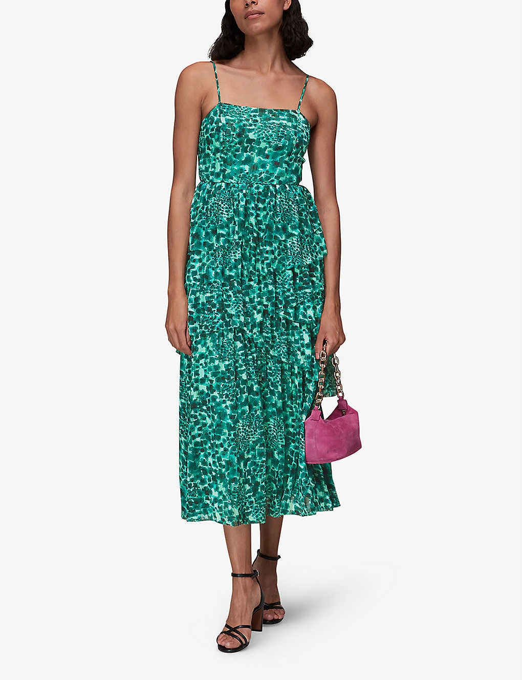 Whistles Wildcat-print Recycled Polyester-blend Midi Dress 2 Whistles Wildcat-print Recycled Polyester-blend Midi Dress - Image 2