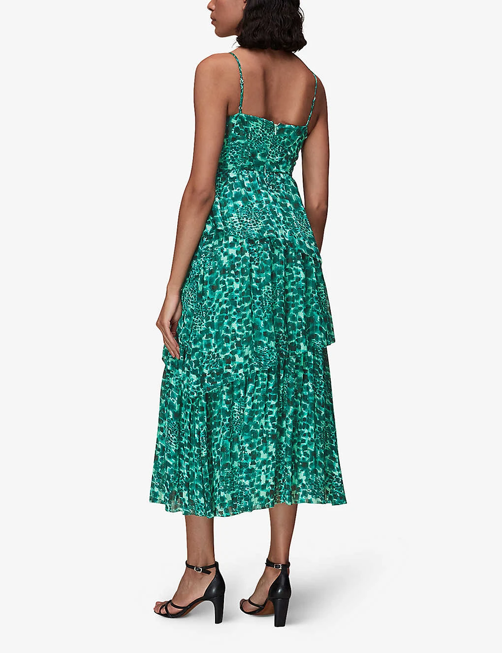 Whistles Wildcat-print Recycled Polyester-blend Midi Dress 4 Whistles Wildcat-print Recycled Polyester-blend Midi Dress - Image 4