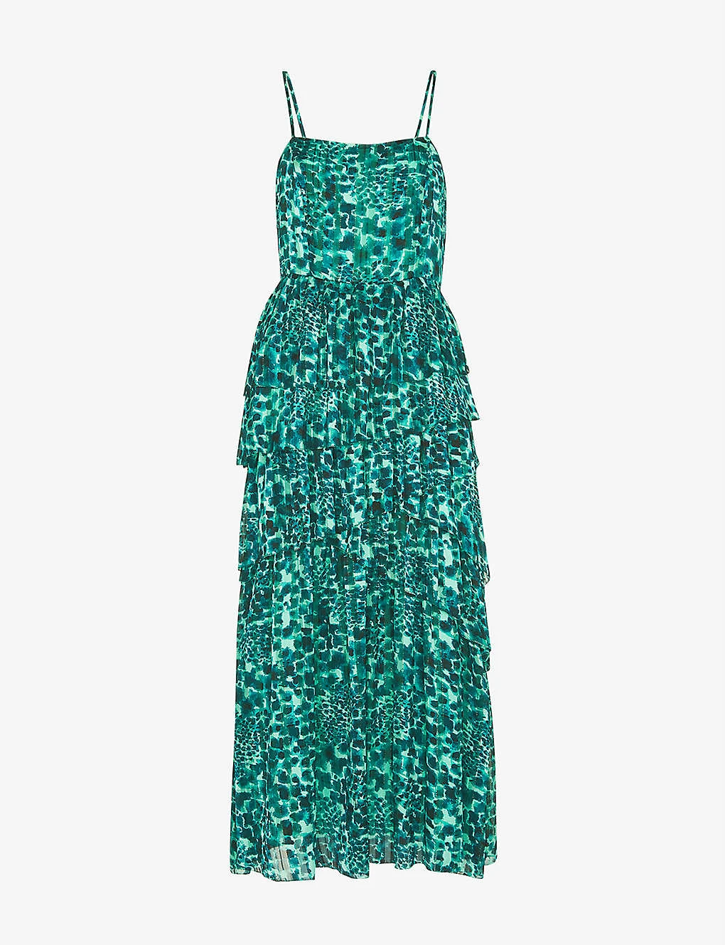 Whistles Wildcat-print Recycled Polyester-blend Midi Dress 1 Whistles Wildcat-print Recycled Polyester-blend Midi Dress