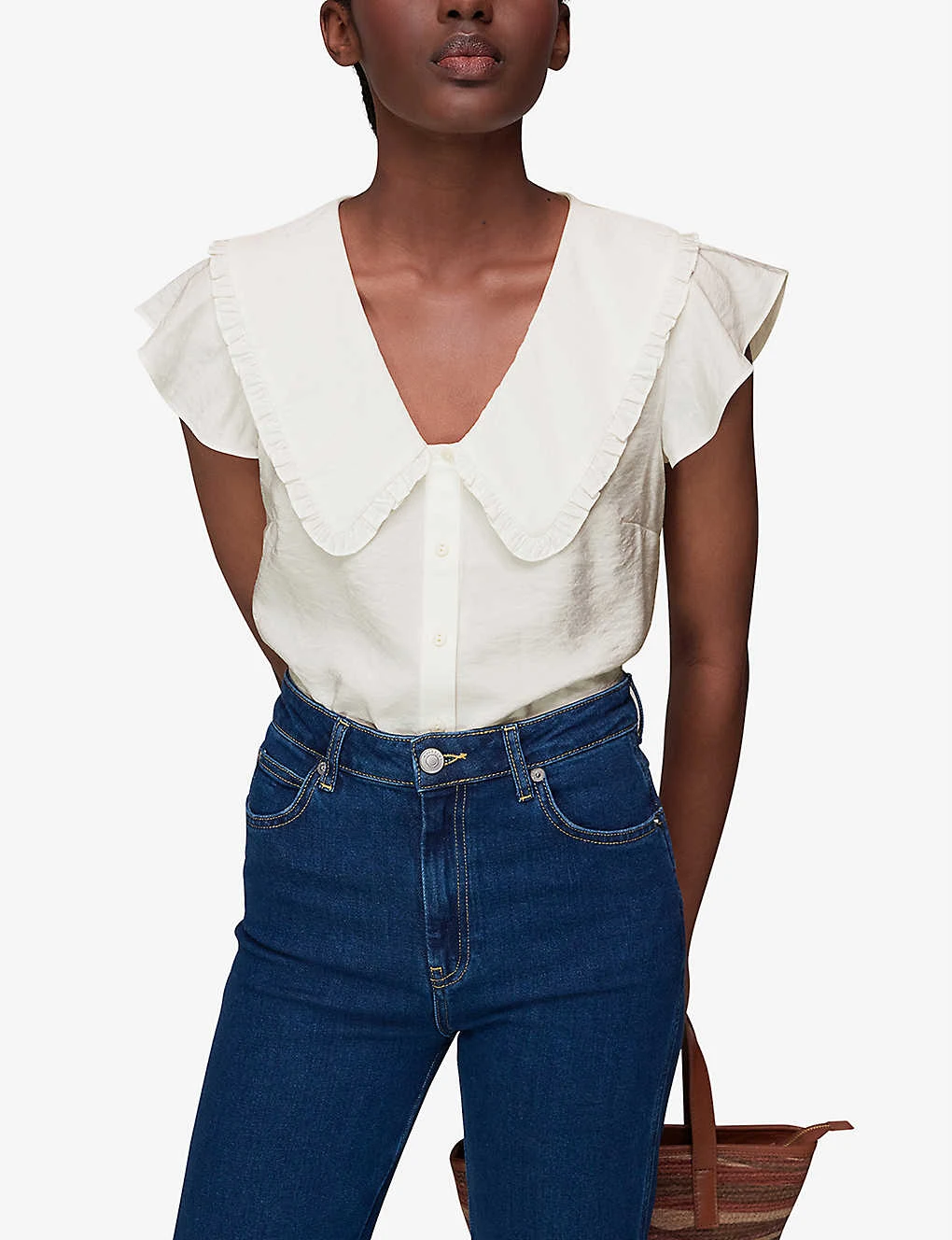 Whistles Ruffled-collar Woven Top 6 Whistles Ruffled-collar Woven Top - Image 6